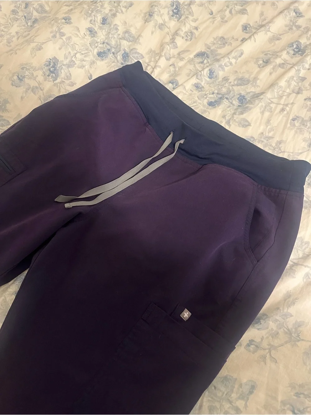 Figs Dark Purple Drawstring Jogger Pants